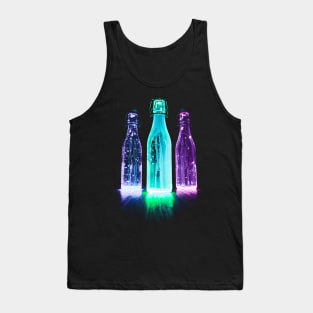 Neon Alcohol Bottle Art Tank Top